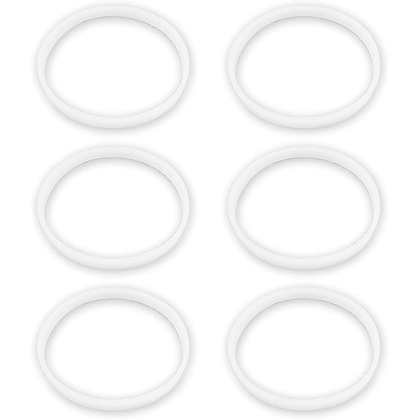 6 Pak Gummipackninger Udskiftningspakning Hvide O-ringe til Ninja Juicer Blender Kop Udskiftningsdele