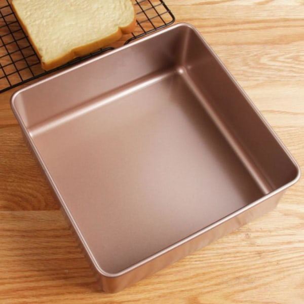 Guld firkantet kageform tykkere non-stick antik bageform firkantet dyb bageform grill br