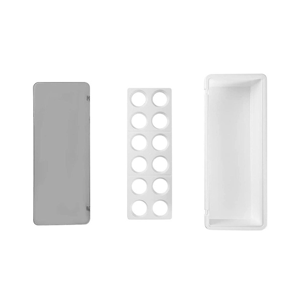 2-pack äggförvaring för kylskåp, 12 fack i plast, kylskåpsorganisatör