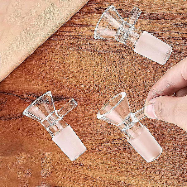 2 st Glas trattar Glas skål adapter Manuell Klar Diskställ Transparent Hållbar Glas tratt Skål