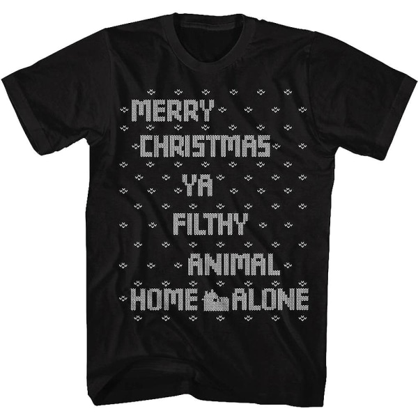 Filthy Animal Krydssting Hjemme Alene T-shirt L