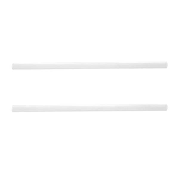 2 stk. Høj Borosilikat Glasstrå, Bryllup Fødselsdagsfest Diameter 8mm Længde 7 Tommer, Tra