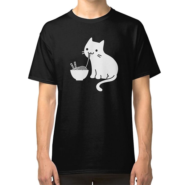 Sød Kat Spiser Ramen T-shirt L