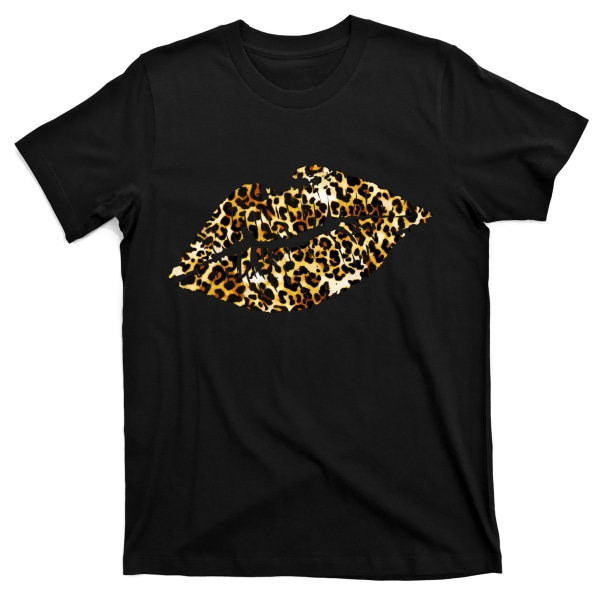 Cheetah Print Skinned Lips T-Shirt S