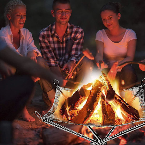 Bärbar Eldstad för Utomhus, Vikbar Grill, Campingeldstad, Med Bärväska, Rostfritt Stål, För Uteplats, Camping, Trädgård, Resor