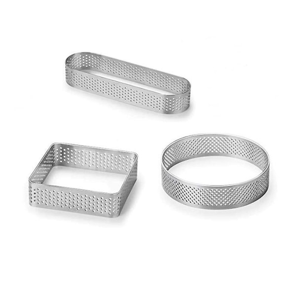 Äggformad T-formad Ring Perforerad Rostfritt Stål Bakform Bakverk Dessertbutik