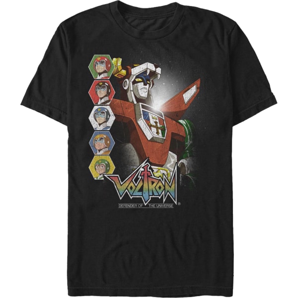 Retro Piloter og Robot Voltron T-skjorte XL