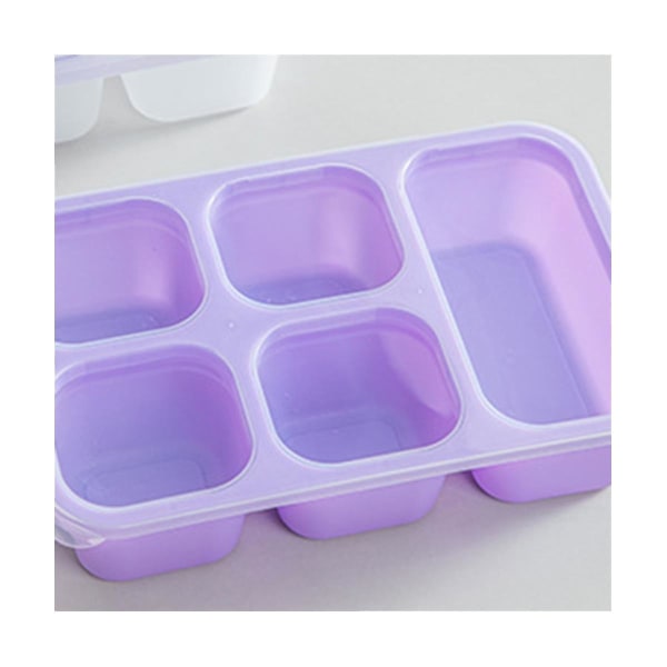 Bento Box Vuxen Lunchbox 4 Count, 5-fack måltidsförberedande behållare, återanvändbar matförvaring, med trans