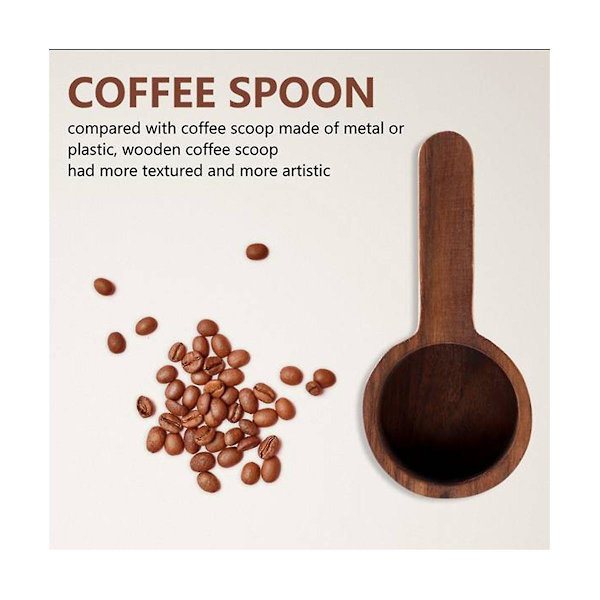 4-pack Trä Mätningssked Set Köksmätningssked Te Kaffe Sked Socker Krydda Mätningssked