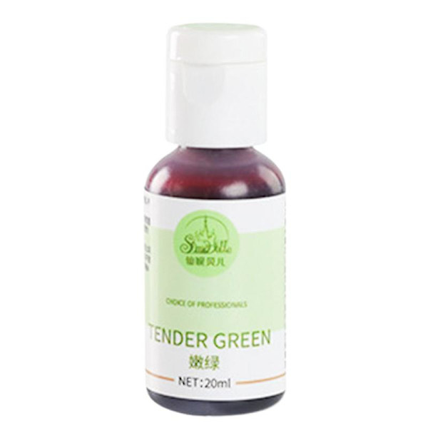 20ml Högkoncentrerad Livsmedelsfärg Lätt att Blanda Ätbara Tårta Dekoration Marsipan Färgning för Födelsedag Qinhai Green