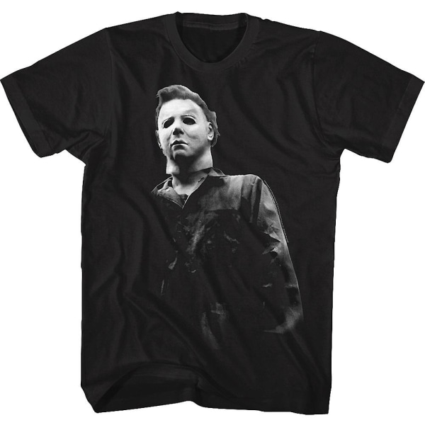 Svart och vit Michael Myers Halloween T-shirt S