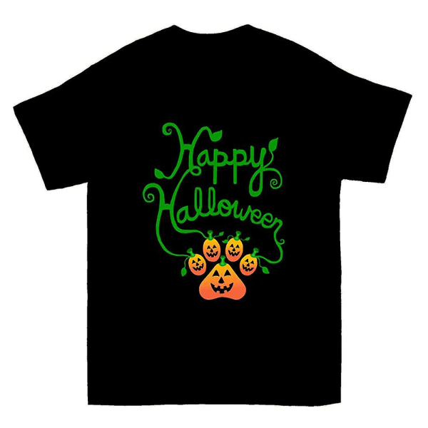 Happy Halloween Pawpkin Print T-shirt L