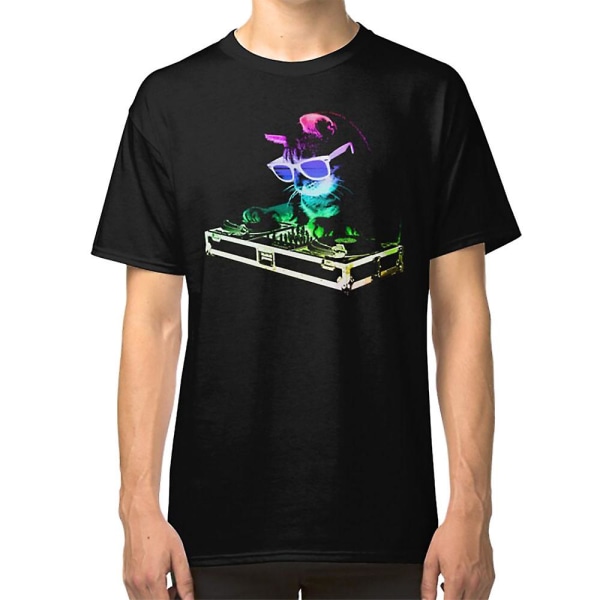 HOUSE CAT (Rainbow DJ Kitty) T-shirt M