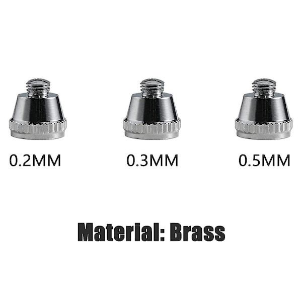 Suutinpistooli Suuttimen Neulakorkki 0,2 mm 0,3 mm 0,5 mm Vaihtotarvikkeet Suutinpistooliavaimella