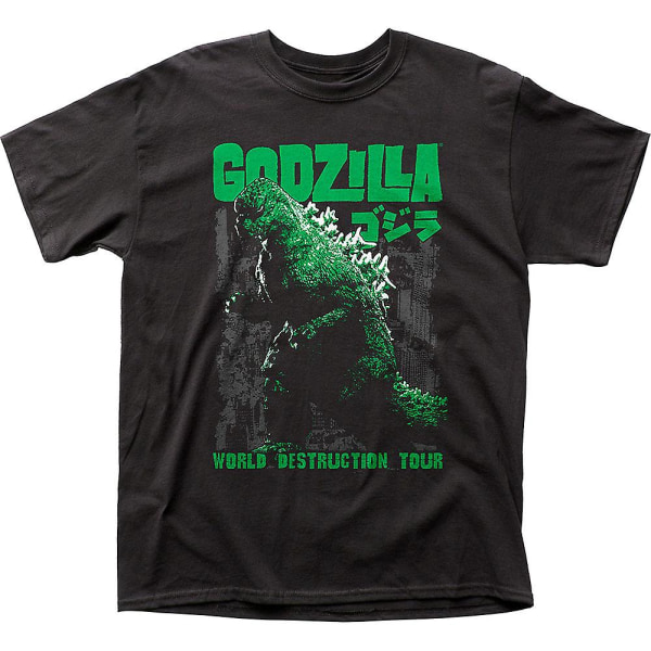 World Destruction Tour Godzilla T-skjorte M