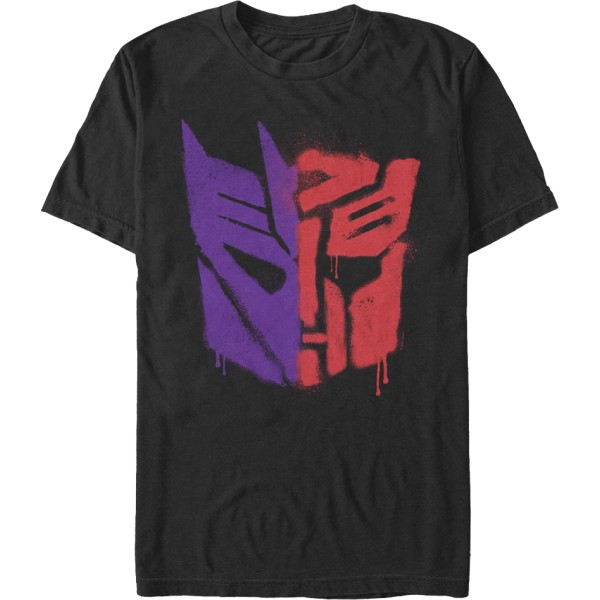 Graffiti Split Logos Transformers T-shirt L