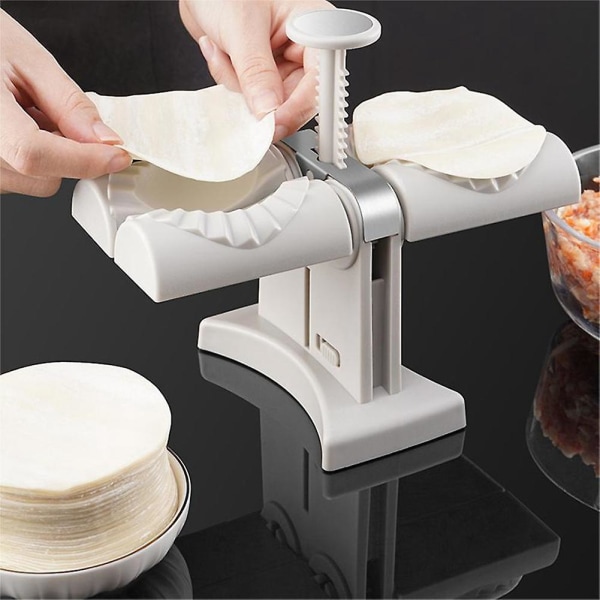 Dumpling maskin, automatisk dubbel-head dumpling maskin press, magic lata dumpling häst