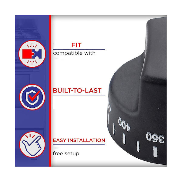 5x Pb010099 Ovn Termostat Knapper Reservedele og Kompatibel med Ap5315393, 810983 Model Sort