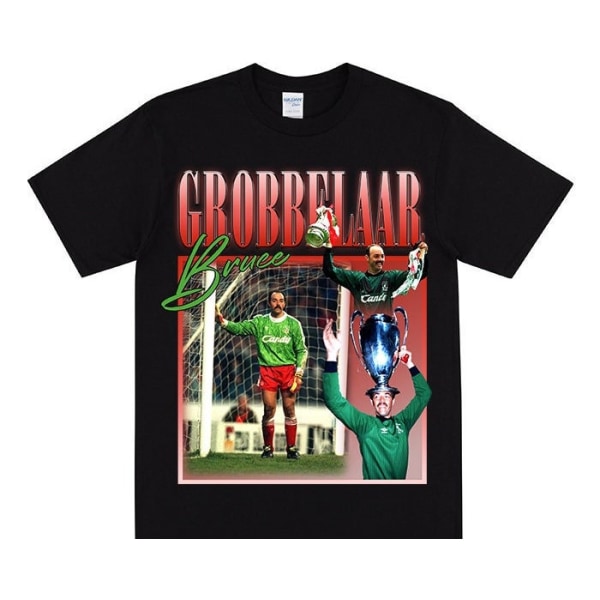 BRUCE GROBBELAAR Hyldest T-shirt Til LFC Fans Black S