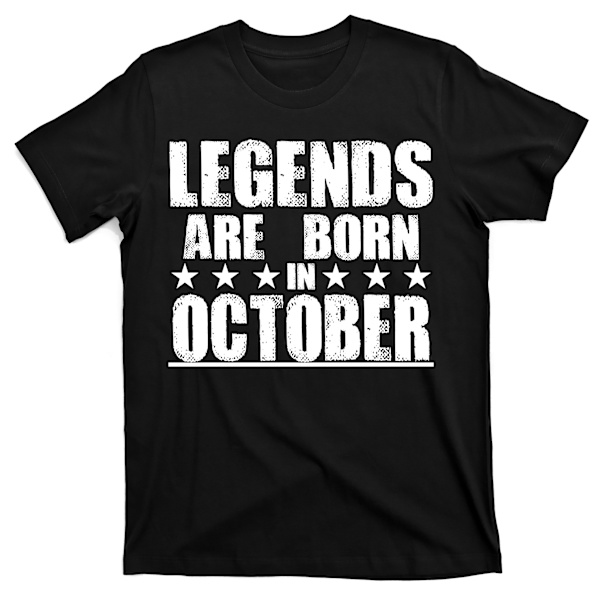 Legender Fødes I Oktober Fødselsdags T-shirt M