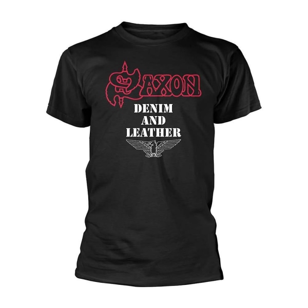 Saxon Denim och Läder T-shirt M