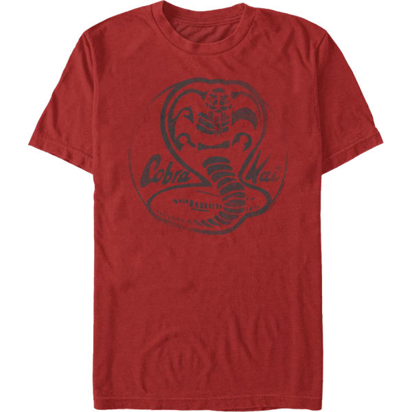 Röd Cobra Kai T-shirt med logotyp XXL