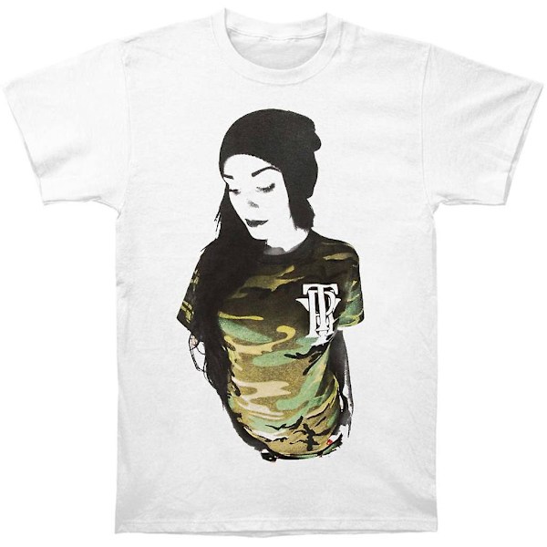 Plot In You Girl In Camo T-skjorte M