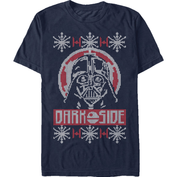 Star Wars Darth Vader jul T-shirt stickat mönster S