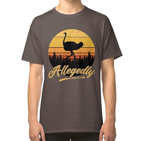 Letterkenny Allegedly Ostrich Flightless Bird Vintage Retro Sunset Distressed T-shirt black M