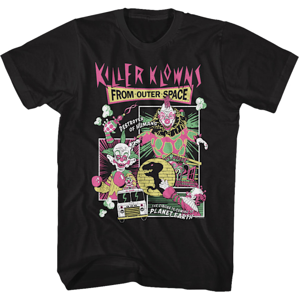 Paneeli-kollaasi Killer Klowns From Outer Space -paita M