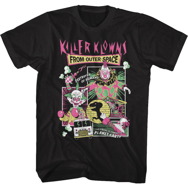 Panel Collage Killer Klowns From Outer Space T-shirt S