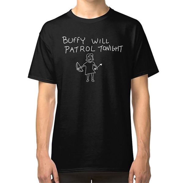 Buffy kommer att patrullera ikväll på svart T-shirt XXXL