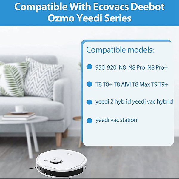 Deebot Ozmo 950 920 N8 N8 Pro N8 Pro+ T8 T8+ T8 T8 Max T9 T9+ Støvsuger Tilbehør