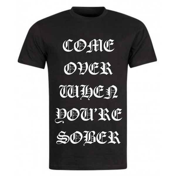 Lil Peep T-shirt Svart Come Over When You're Sober S