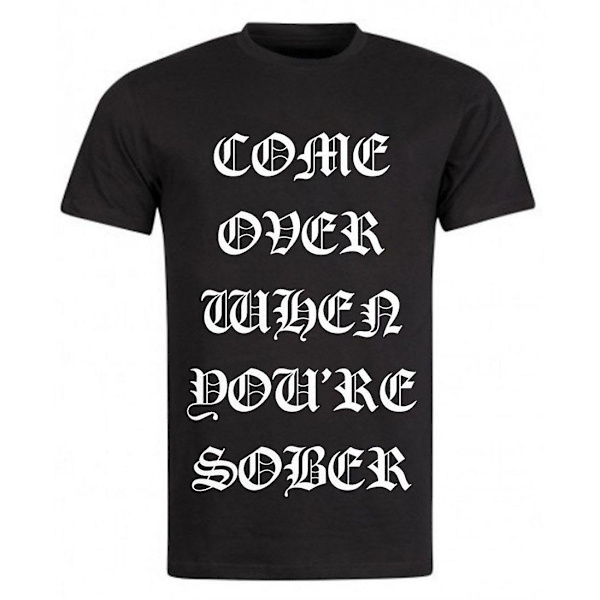 Lil Peep T-shirt Svart Come Over When You're Sober XXXL