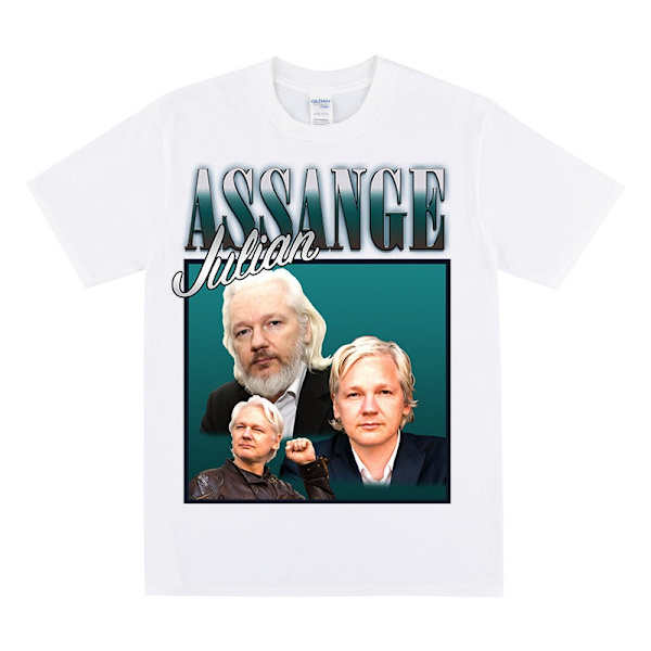 JULIAN ASSANGE Kunnianosoitus T-paita White XXL