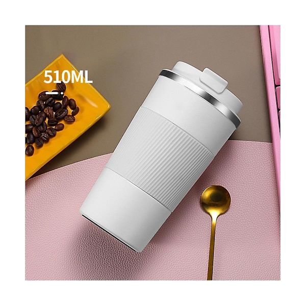 510ml Dubbelväggig Rostfritt Stål 304 Kaffemugg Läcksäker Icke-Bil Termos Resemugg Vatten