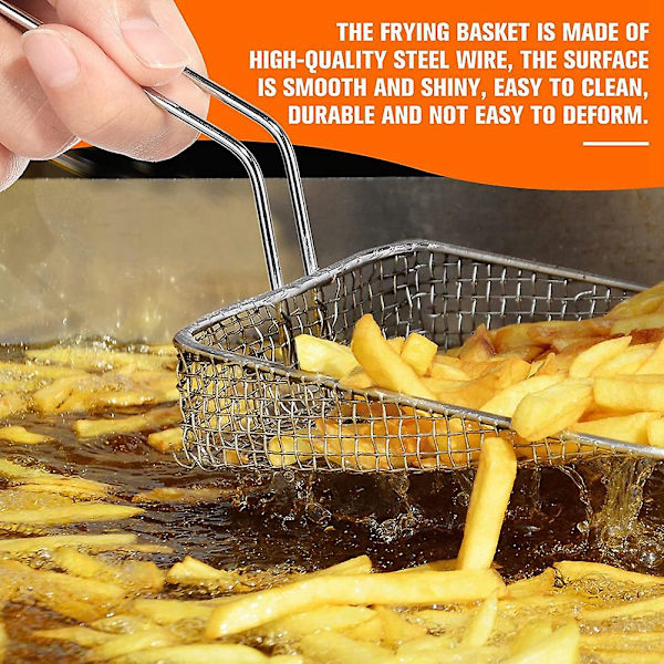 Friterkurv Frityrkurv Chips Minikurv Matkurv for Servering Gjenbrukbar Frityrkurv Dyp f