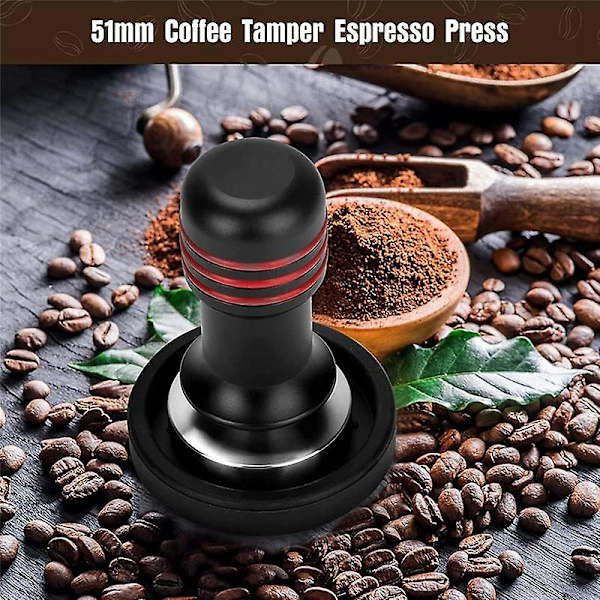 51mm Espresso Tamper Pad, Espresso Tamper med Fjærbelastet Flat Base, Barista Espresso
