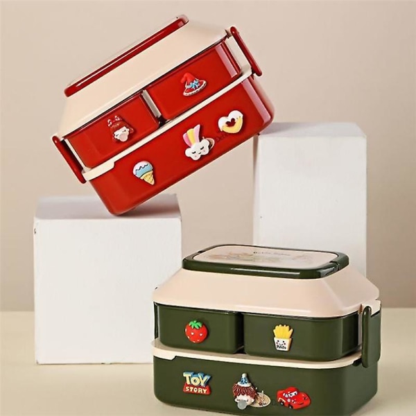 Girls School Kids Bärbar Lunchbox Picknick Bento Box Mikrovågsmatlåda med fack