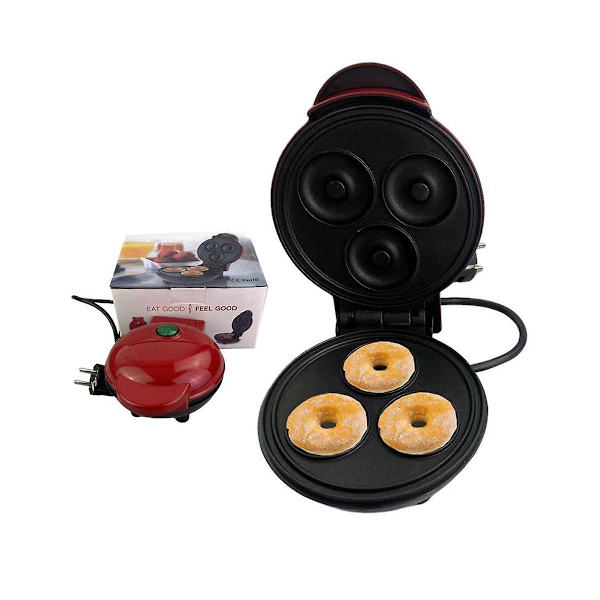 Elektrisk Donutsmaskin med Icke-klibbig Beläggning Köksdonutsmaskin Barn Snacks Dessert Frukost Mini 3
