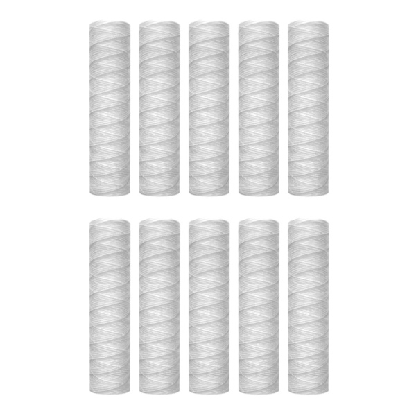 10 kpl 10 mikronin 10\" x 2,5\" lankakehitetty sedimenttiveden suodatinpatruuna Sedimenttisuodatin