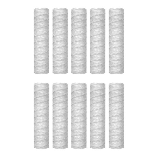 10 stk 10 Mikron 10\" x 2,5\" Trådviklet Sediment Vannfilterpatron Sediment Filtrat