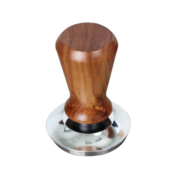 58mm Kaffeknäckare med trähandtag, barista espressomaskin kvarn manuellt kaffepulver hammare krossning
