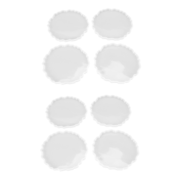 8 st Silikon Agat Underlägg Gjutformar för Resin, Underlägg Epoxy Form Hantverk DIY, Heminredning