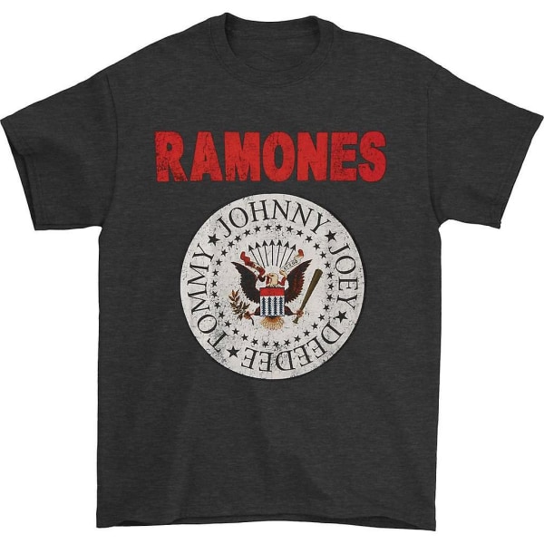 Ramones Rød Logo Klassisk Seal T-skjorte XXL