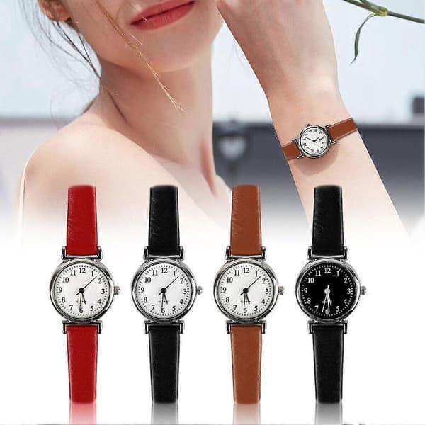 *-Dameure Kvinder Lille Kvarts Analog Armbåndsur Mode Sort/One size Black/One size