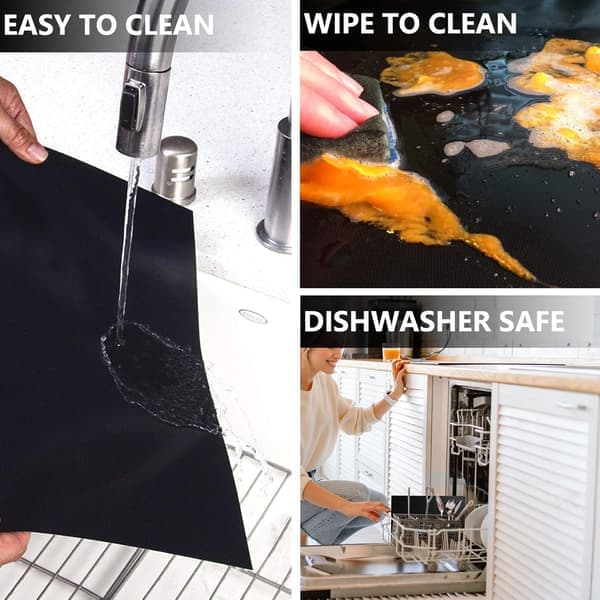 Ugnsfoder för botten av elektriska och gasugnar - Kraftig non-stick matta 2-pack 40cm x 50cm