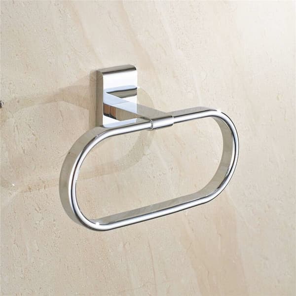 Oval Håndkleholder Moderne Stil Rustfritt Stål 304 Krom Baderomsutstyr (Håndkleholder)