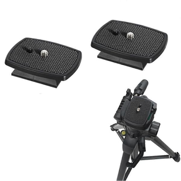 2-pack 43x43mm snabbkopplingsplatta för stativ kameramonteringsadapter med skruvar